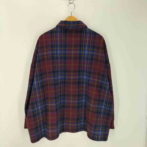 ビバリーヒルズポロクラブ BEVERLY HILLS POLO CLUB ウール混チェック柄シャツ ボックスシルエット メンズ JPN:M