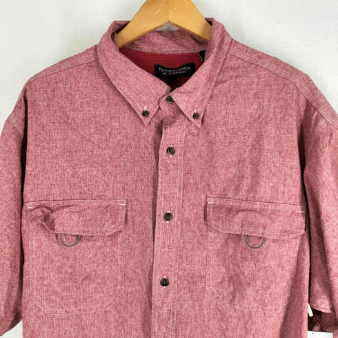 ラウンドツリーアンドヨーク roundtree&yorke 裏地メッシュ S/S フィッシングシャツ メンズ import:XL