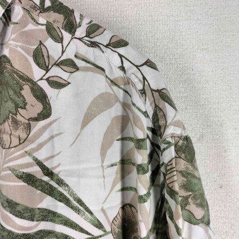 ピューリタン PURITAN フローラル ウッドボタン レーヨン S/S シャツ 3XL ビッグサイズ メンズ 3XL