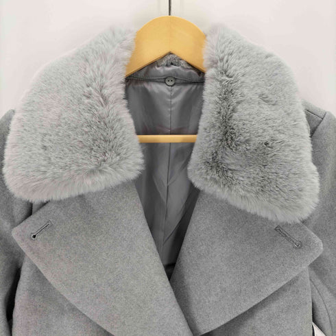 トッコクローゼット tocco closet ベルト&ファー付きマルチスタンドカラー3WAYヨークコート レディース JPN:M