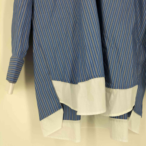 ザラ ZARA ストライプ レイヤードシャツ レディース import:S