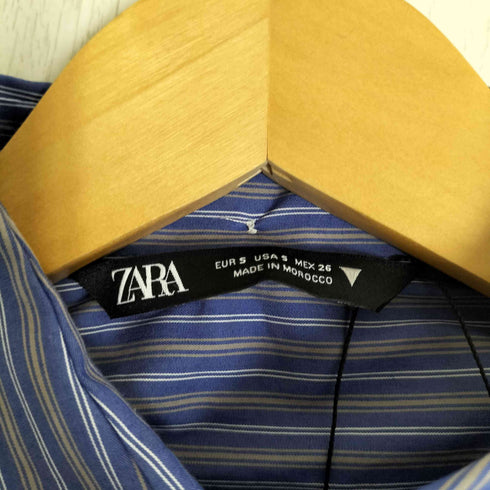 ザラ ZARA ストライプ レイヤードシャツ レディース import:S