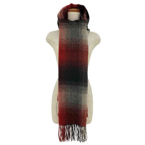 ツイードミル TWEEDMILL オンブレチェック 大判 ウールマフラー レディース