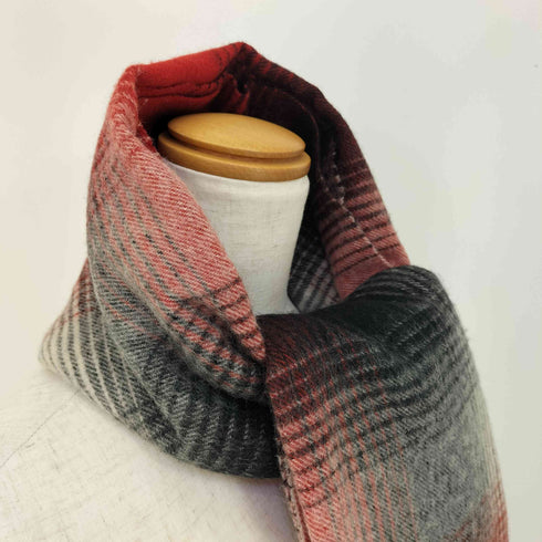 ツイードミル TWEEDMILL オンブレチェック 大判 ウールマフラー レディース
