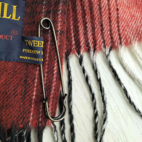 ツイードミル TWEEDMILL オンブレチェック 大判 ウールマフラー レディース