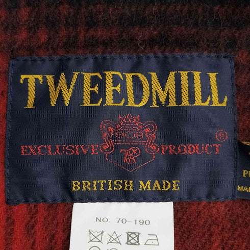 ツイードミル TWEEDMILL オンブレチェック 大判 ウールマフラー レディース