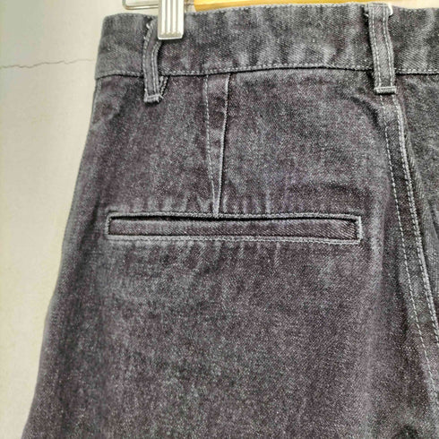ウィム バイ リドム WYM LIDNM ブラックワイドデニムスラックス メンズ SMALL