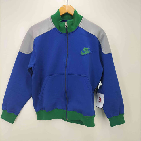 ナイキ NIKE 80s 紺タグ 日本製 ロゴ刺繍ジャージセットアップ メンズ L