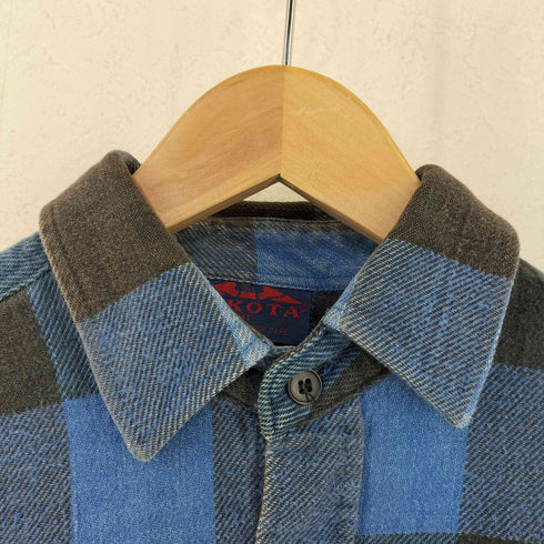 ダコタ dakota 両フラップポケット コットンチェック ヘビーネルシャツ メンズ M1