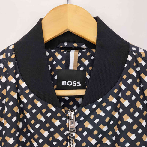 ヒューゴボス HUGO BOSS モノグラム ボンバージャケット ジップアップ メンズ