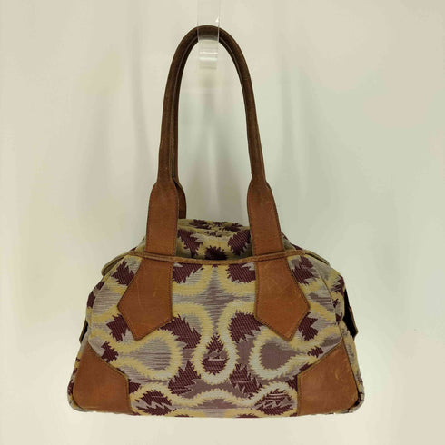 ヴィヴィアンウエストウッドアクセサリー Vivienne Westwood Accessories Yasmine ヤスミン オーブ ロゴ 総柄 レザー 切替 ハンドバッグ レディース