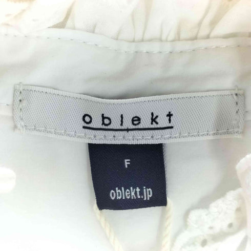 オブレクト oblekt カットワークエンブロイダリ―ブラウス レディース FREE