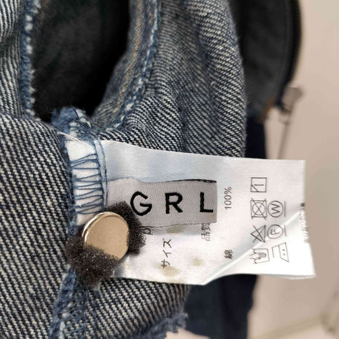 グレイル GRL フリンジクロップド丈デニムブルゾン レディース FREE