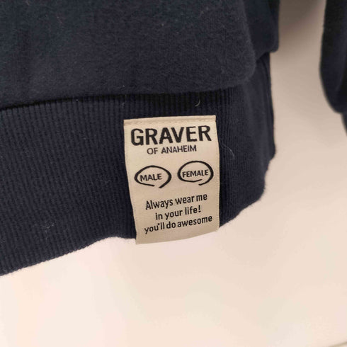 GRAVER Elbow Bookle Embroidery Heart Smile Sweatshirt レディース M