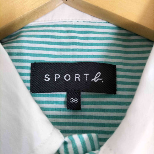 アニエスベースポーツ agnes b. SPORT SPORT b. ピンストライプ ショートスリーブ シャツドレス シャツワンピース レディース 36