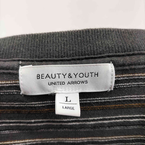 ビューティーアンドユースユナイテッドアローズ BEAUTY & YOUTH UNITED ARROWS BY ピンボーダー ワイドシルエット Tシャツ メンズ JPN:L