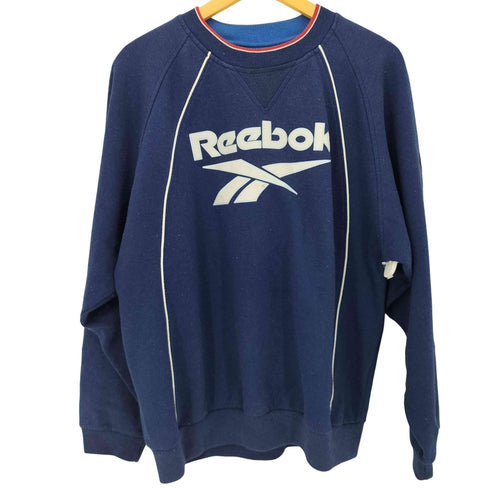 リーボック Reebok 90S ビックロゴ ラグランスウェット メンズ import:L