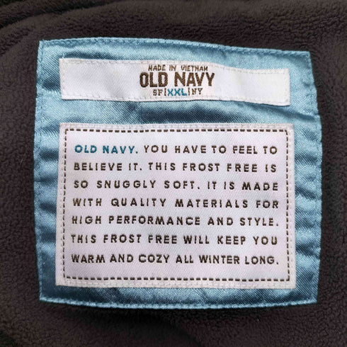 オールドネイビー OLD NAVY 00S 裏地フリース ジップアップ ナイロン ダウンベスト ジャケット ビッグサイズ メンズ import:XXL