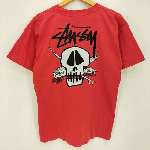 ステューシー Stussy USA製 紺タグ スカル Tシャツ FRESH FOILS メンズ import:S