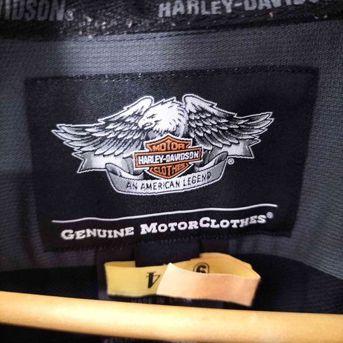 ハーレーダビッドソン HARLEY-DAVIDSON PRESTIGE COLORBLOCKED GARAGE SHIRT 刺繍 オープンカラー半袖シャツ メンズ import:M