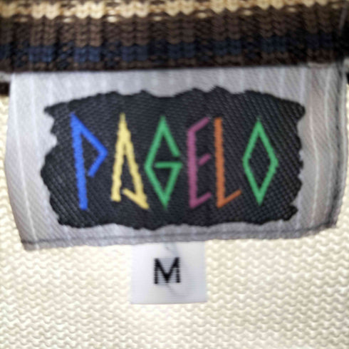 パジェロ PAGELO 刺繍クルーネックニット メンズ import:M