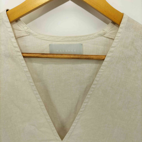WALANCE 23AW hemp cotton tuck sleeve dress レディース