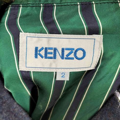 ケンゾー KENZO 90-00s ライカ期 アクリルウール メランジニット ハーフコート メンズ JPN:2
