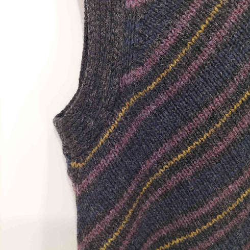 コムデギャルソンオムプリュス COMME des GARCONS HOMME PLUS バイアス期 レジメンタルストライプ柄 ニットベスト メンズ