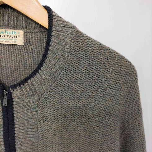 ピューリタン PURITAN 70S SHETLAND WOOL ジップアップ ニット メンズ US:40