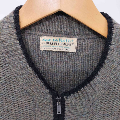 ピューリタン PURITAN 70S SHETLAND WOOL ジップアップ ニット メンズ US:40