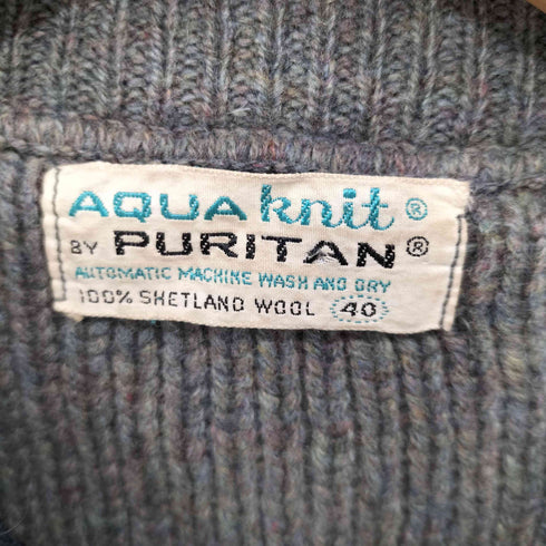 ピューリタン PURITAN 70S SHETLAND WOOL ジップアップ ニット メンズ US:40