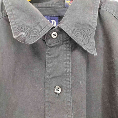 ギャップ Gap 90s 紺タグ 襟刺繍デザインL/S シャツ メンズ JPN:L