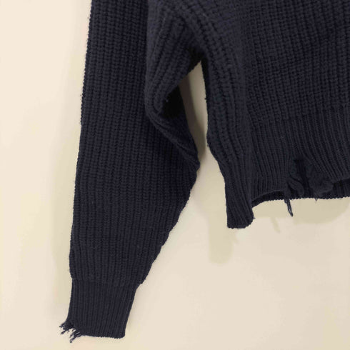 RHODOLIRION Damaged Commando Sweater Navy レディース JPN:0