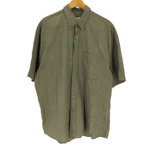 エディーバウアー Eddie Bauer 90-00S 白タグ チェック ボタンダウン S/S シャツ メンズ