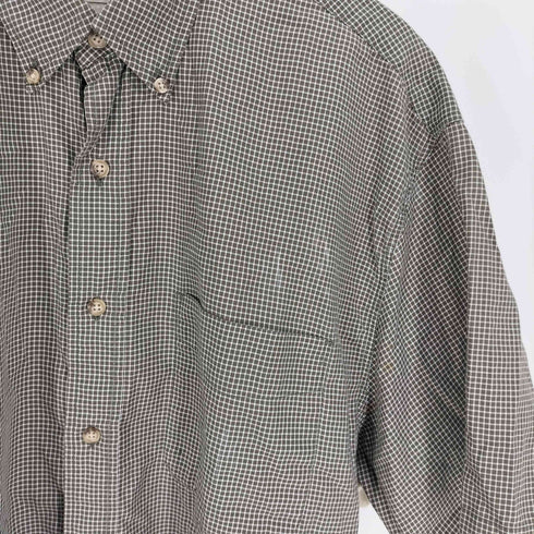 エディーバウアー Eddie Bauer 90-00S 白タグ チェック ボタンダウン S/S シャツ メンズ