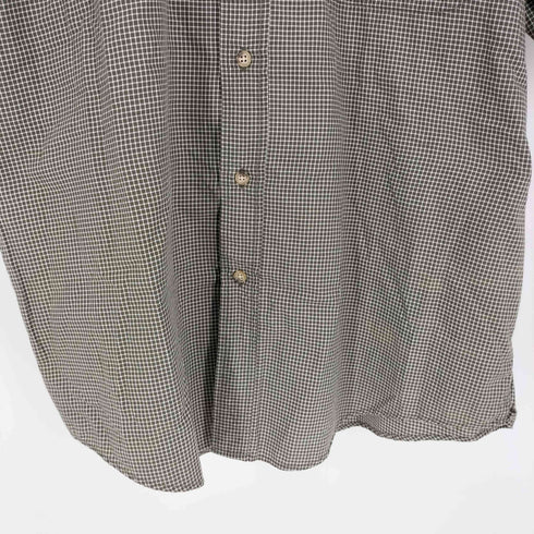 エディーバウアー Eddie Bauer 90-00S 白タグ チェック ボタンダウン S/S シャツ メンズ