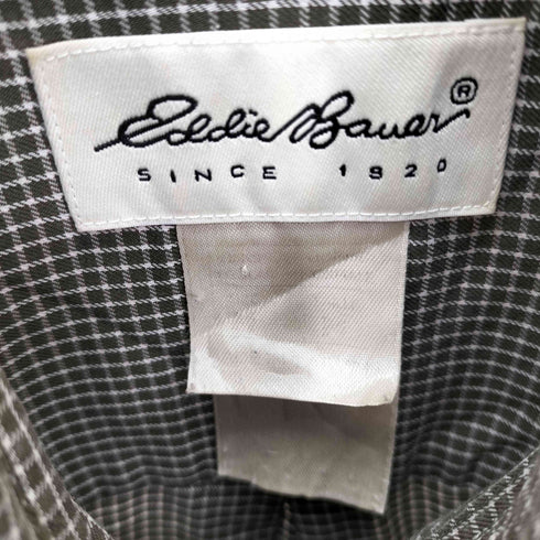 エディーバウアー Eddie Bauer 90-00S 白タグ チェック ボタンダウン S/S シャツ メンズ