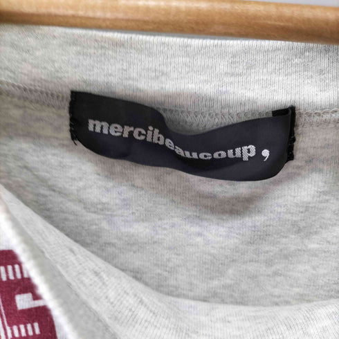 メルシーボークー mercibeaucoup プリントラグランスプルオーバートレーナー レディース JPN:1