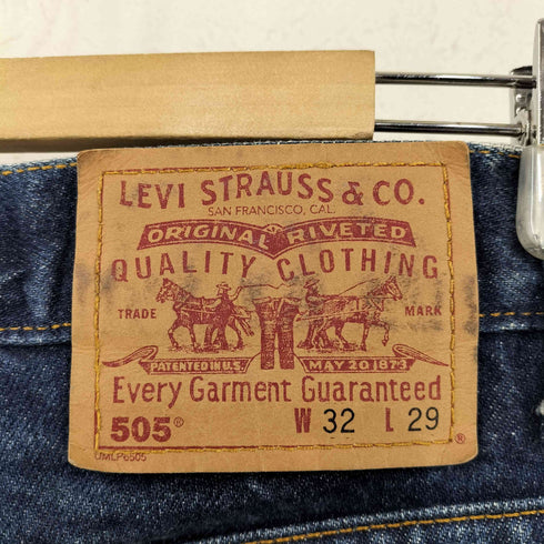リーバイス Levis 00s 02年製 MADE IN CANADA 505-0216 ストレートデニムパンツ ボタン裏217 メンズ W32 L29