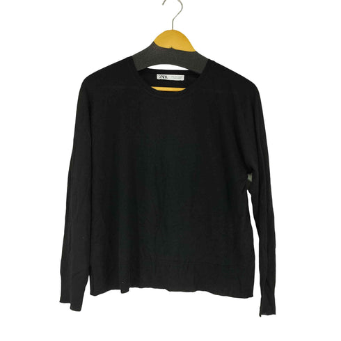 ザラ ZARA LIGHTWEIGHT BASIC KNIT PULLOVER SWEATER レディース S