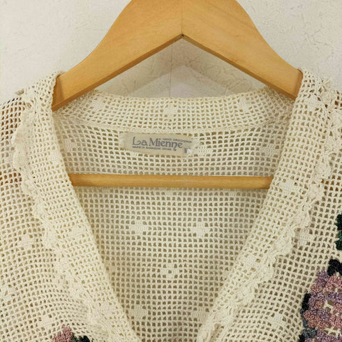 La Mienne ラメ糸 フラワーモチーフ レースボレロ レディース JPN:M