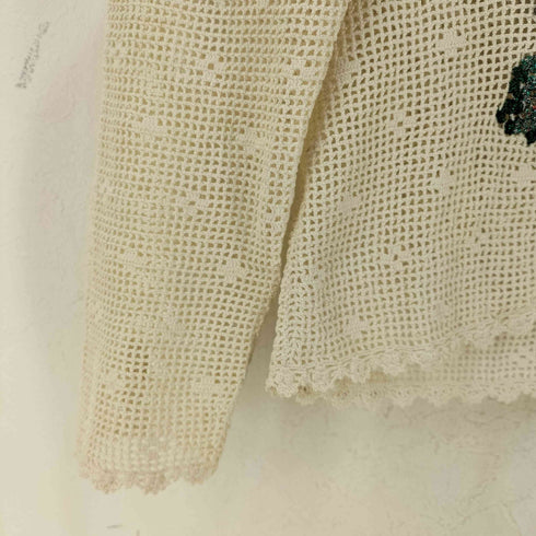 La Mienne ラメ糸 フラワーモチーフ レースボレロ レディース JPN:M