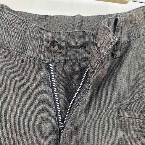ヨウジヤマモトプールオム Yohji Yamamoto POUR HOMME 90s リネン100 ノータックスラックス コインポケット ネップ メンズ JPN:S
