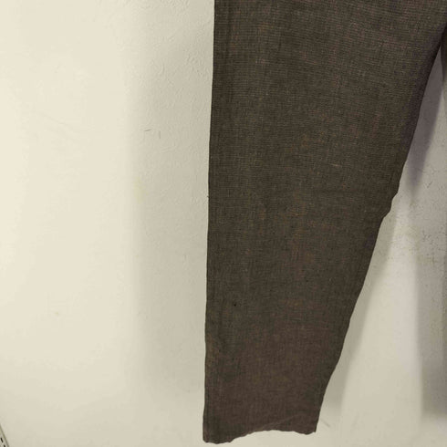 ヨウジヤマモトプールオム Yohji Yamamoto POUR HOMME 90s リネン100 ノータックスラックス コインポケット ネップ メンズ JPN:S