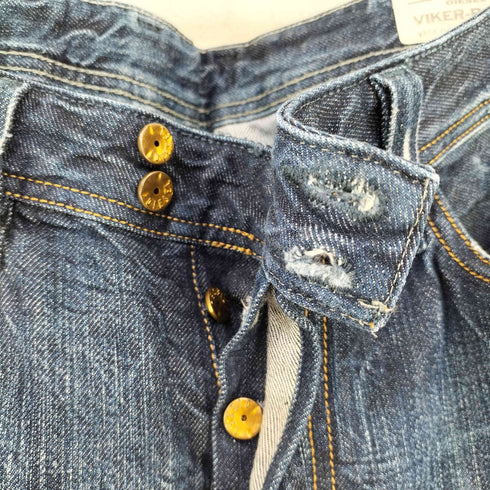 ディーゼル DIESEL MADE IN ITALY VIKER-R-BOX ストレートデニムパンツ ヒゲ メンズ W32 L32