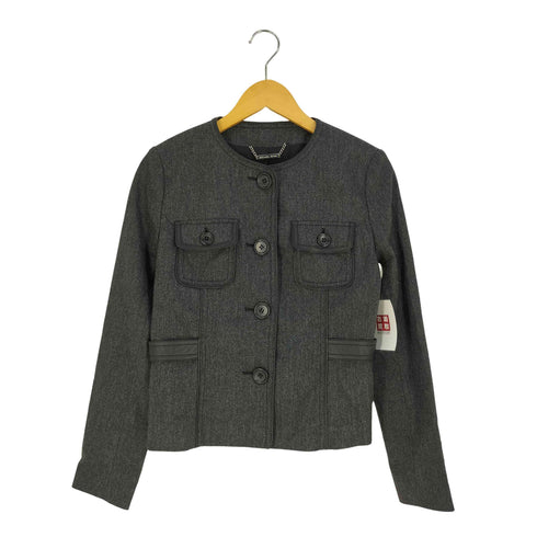 マイケルマイケルコース Michael Michael Kors カシミヤ混 ウール ノーカラージャケット レディース 6