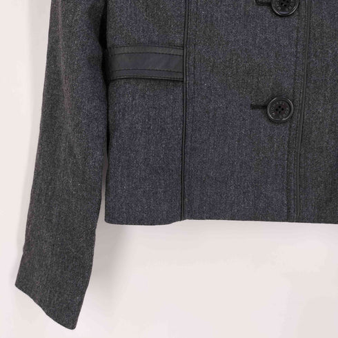 マイケルマイケルコース Michael Michael Kors カシミヤ混 ウール ノーカラージャケット レディース 6
