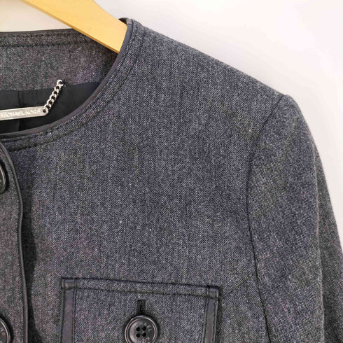 マイケルマイケルコース Michael Michael Kors カシミヤ混 ウール ノーカラージャケット レディース 6