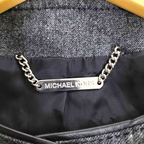 マイケルマイケルコース Michael Michael Kors カシミヤ混 ウール ノーカラージャケット レディース 6