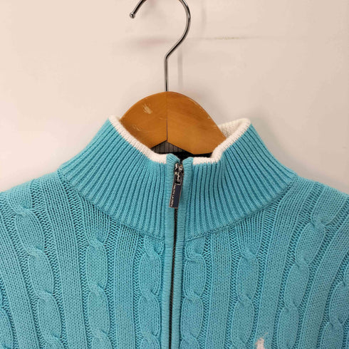 ポロラルフローレン POLO RALPH LAUREN ポニー刺繍 ドライバーズケーブルニット レディース L